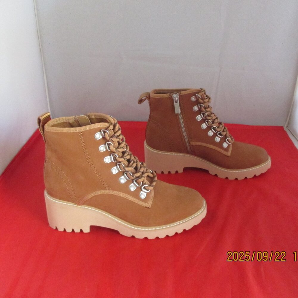 Dolce Vita Tan Suede Lug Sole Ankle Boots